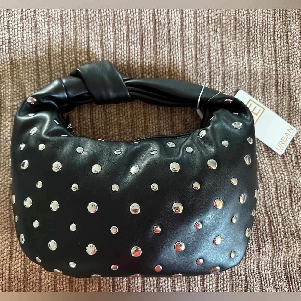 Urban Expressions Tracy - Balck Studded Clutch NWT